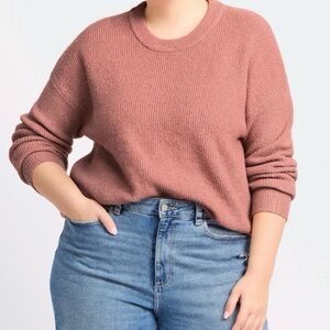 Market & Spruce Dusty Pink Crew Neck Sweater
